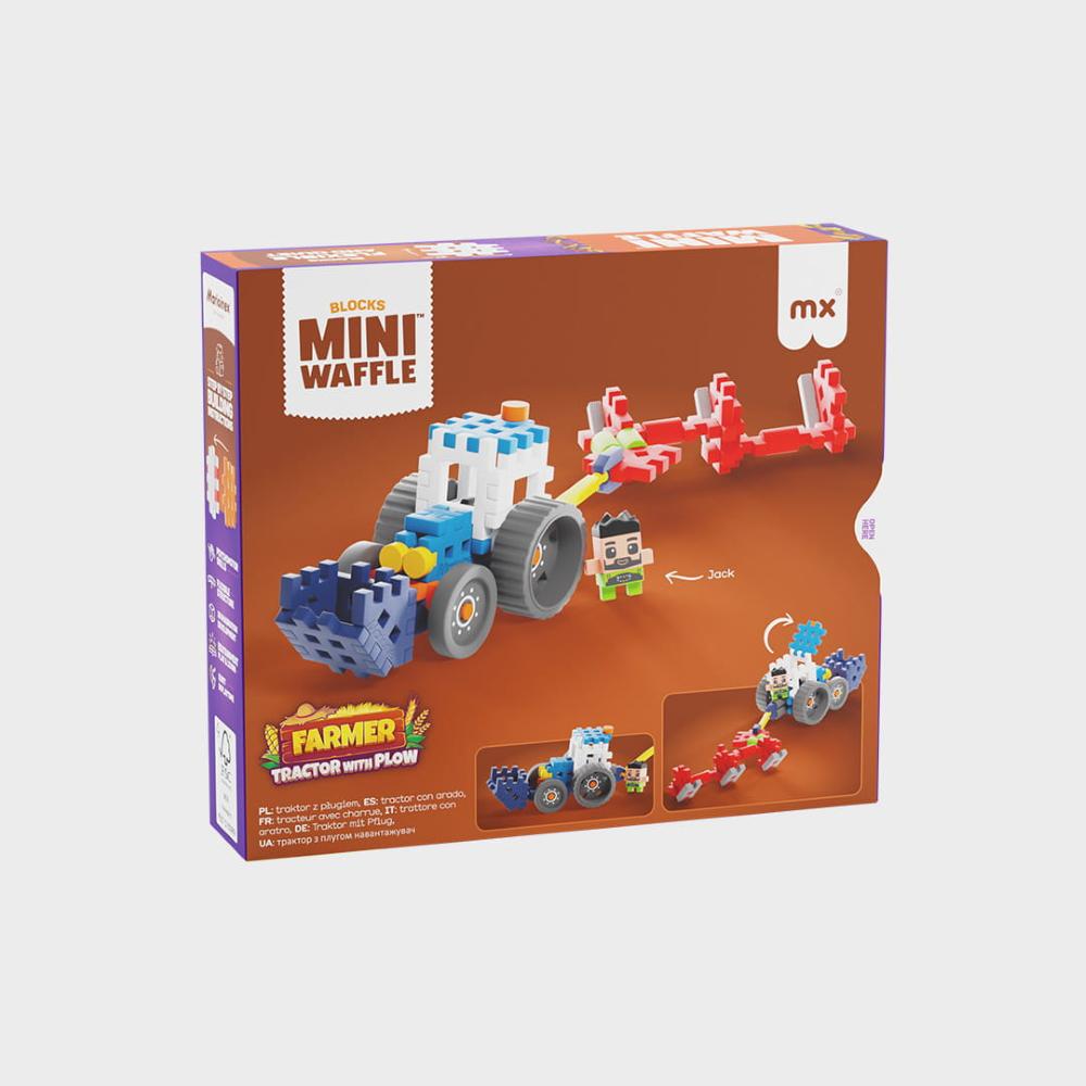 Marioinex Mini Waffle Farmer 50 kom, Tractor with Plow