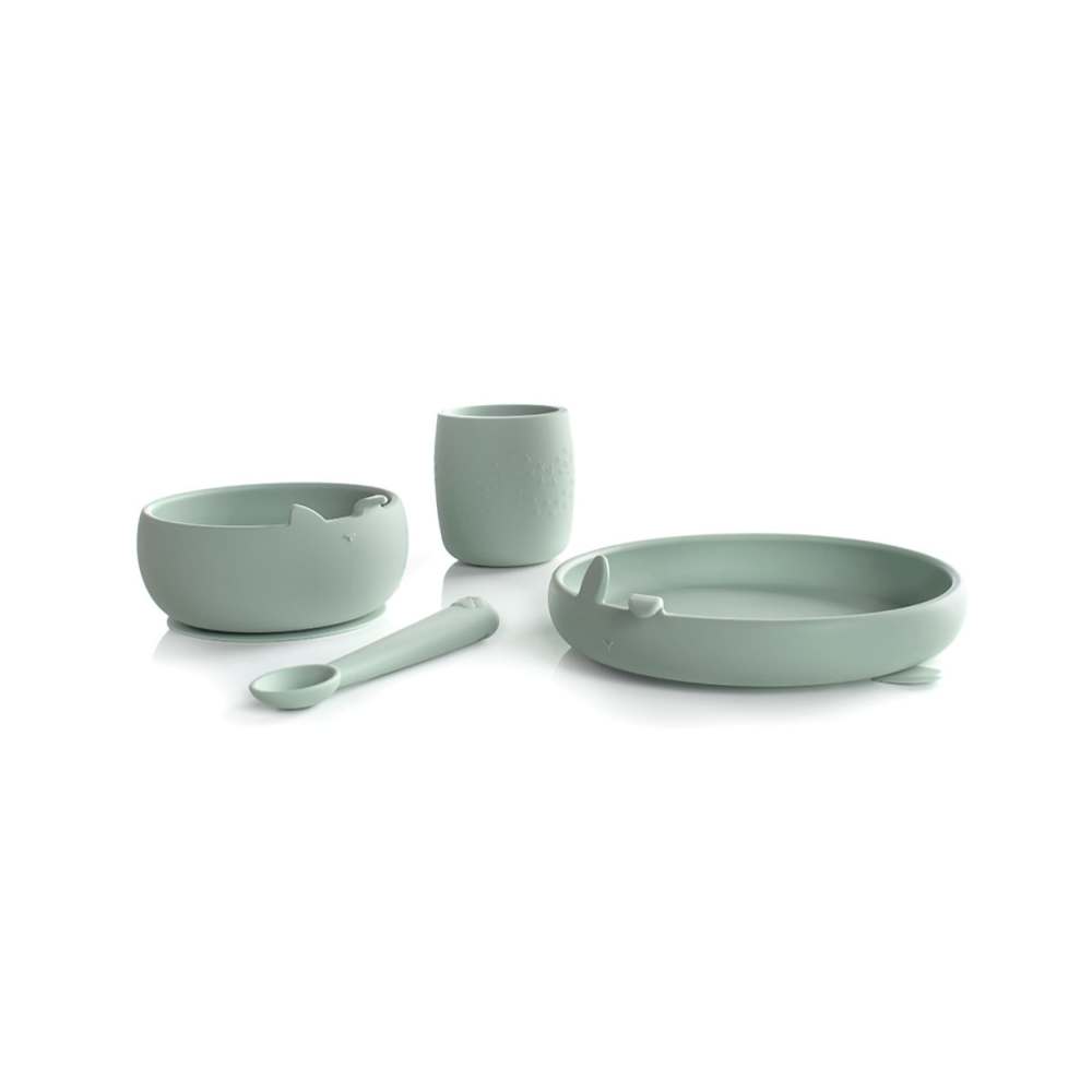 JANE Silikonski set za hranjenje od 4 dijela, Mint