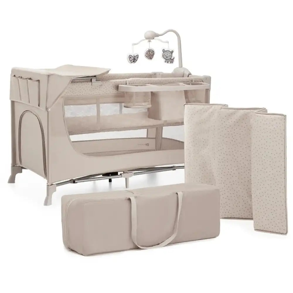 Kinderkraft Putni krevetić s dodacima 3u1 Joy 2 - Beige