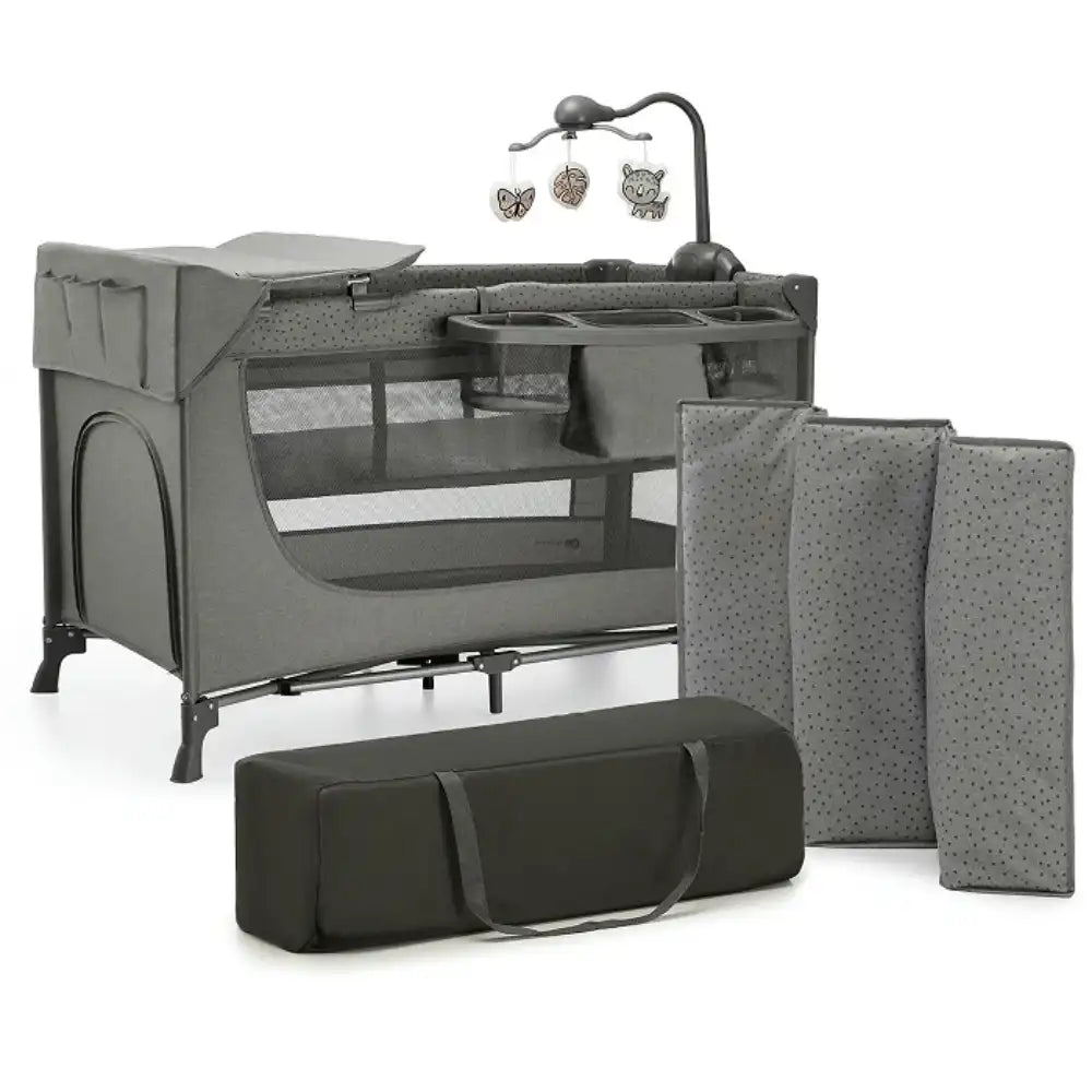 Kinderkraft Putni krevetić s dodacima 3u1 Joy 2, Dark Grey