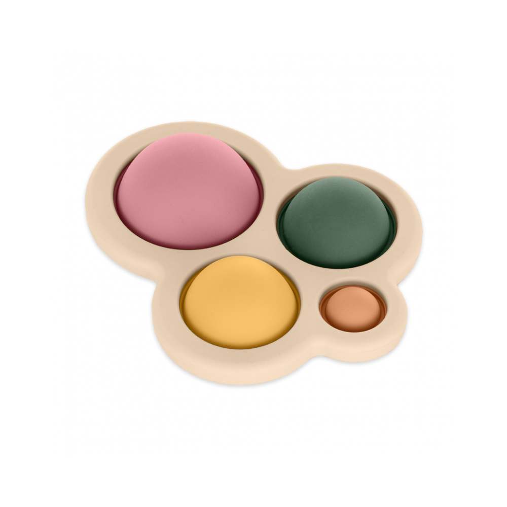 PETITE&MARS Silikonski senzorni Pop it Chill out 6 m+, Dusty Rose