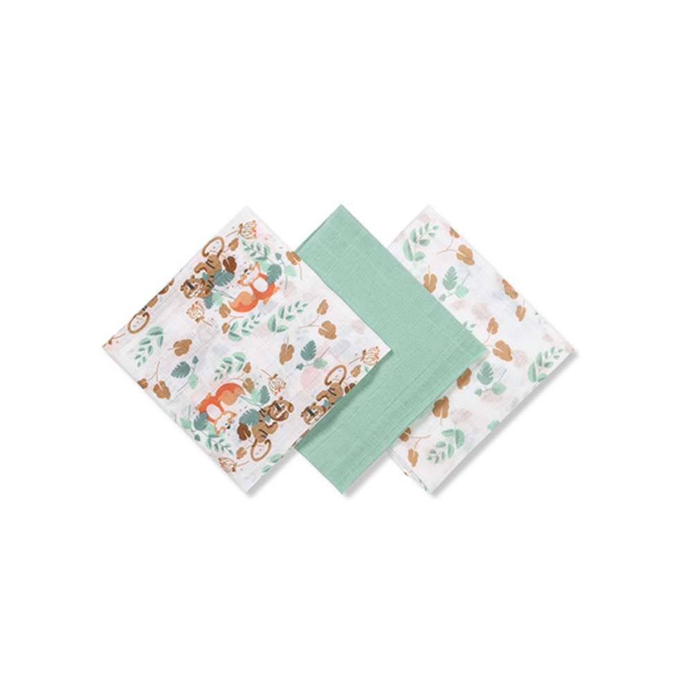 BabyOno Tetra pelene Muslin Jesen, zelena