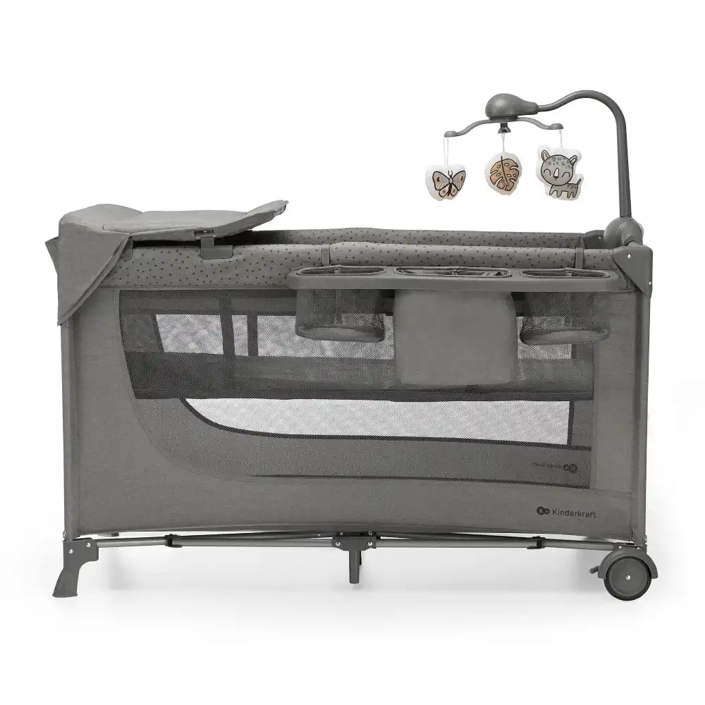Kinderkraft Putni krevetić s dodacima 3u1 Joy 2, Dark Grey