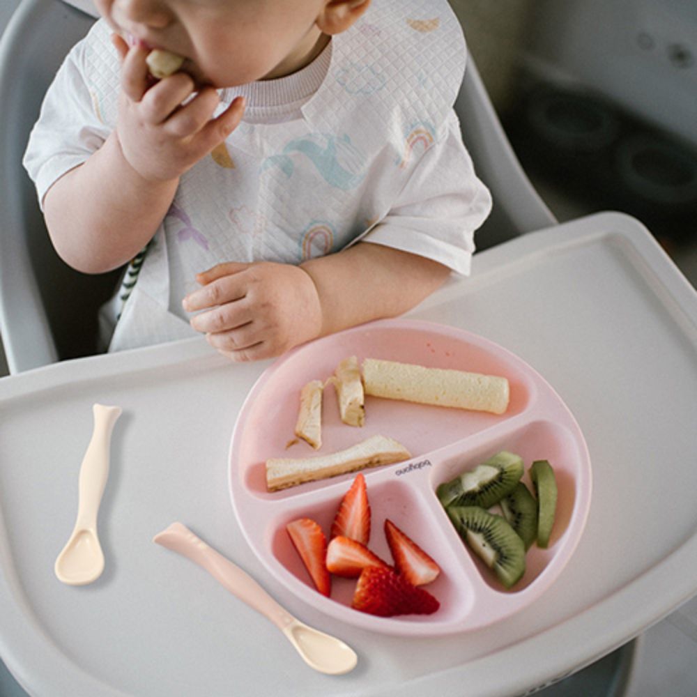 BabyOno Elastične žličice 2 komada, bež/roza