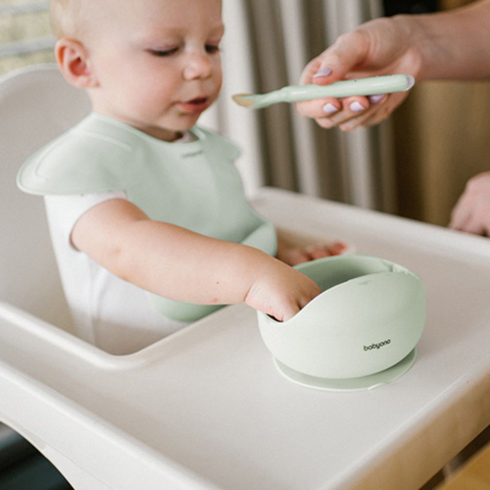 BabyOno Silikonska zdjelica s vakuumom 350 ml 6 m+, mint