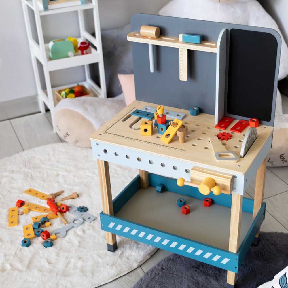 Ecotoys Stol za igru Mali Majstor od 47 elementa