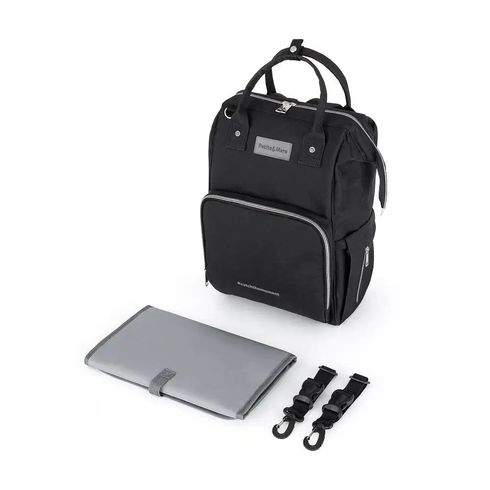 PETITE&MARS Ruksak za pelene Jack, Black
