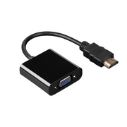 Hama 00200343 prilagodnik za video kabel 0,15 m HDMI Tip A (Standard) VGA (D-Sub) Crno