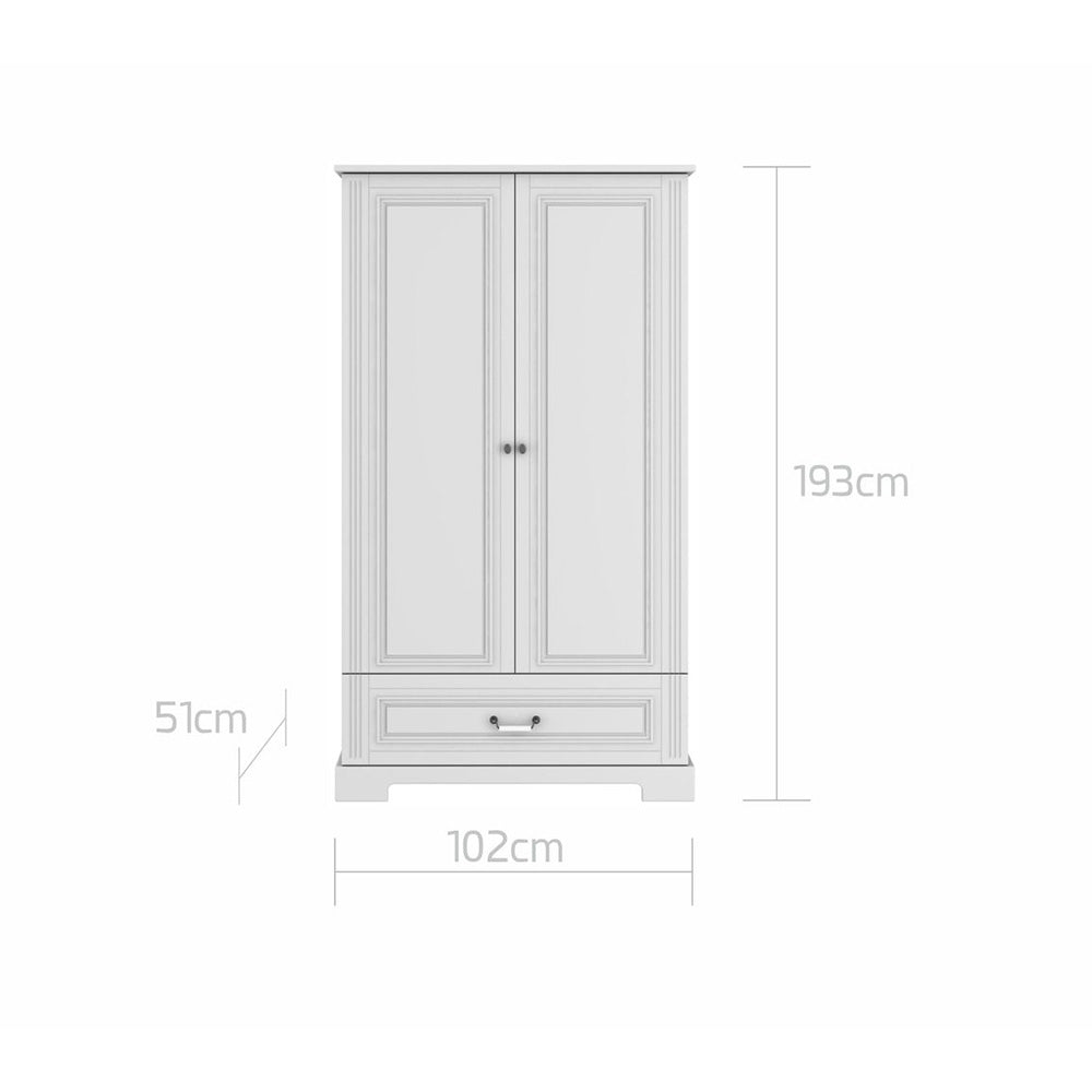 Bellamy Ines ormar Junior s 2 vrata visoki, ivory