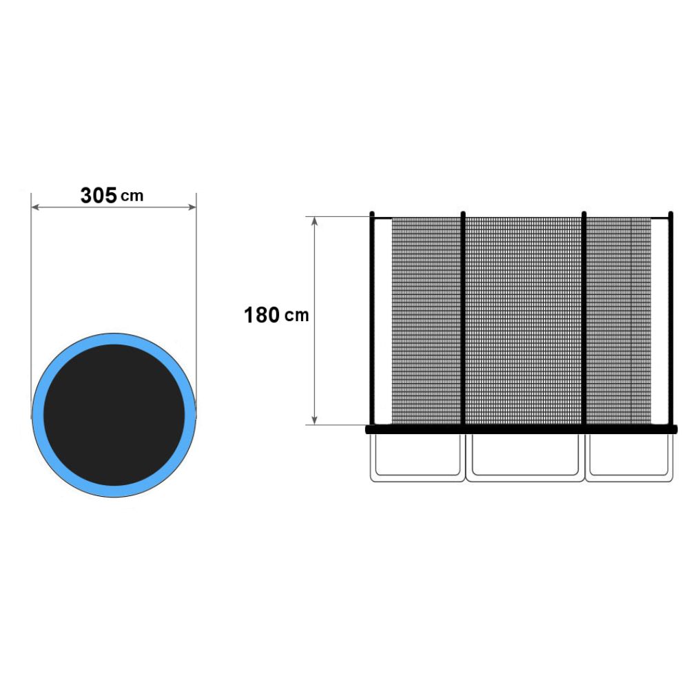 Mreža za trampolin unutarnja 305 cm