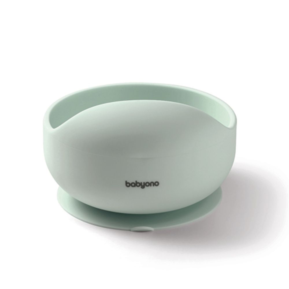 BabyOno Silikonska zdjelica s vakuumom 350 ml 6 m+, mint