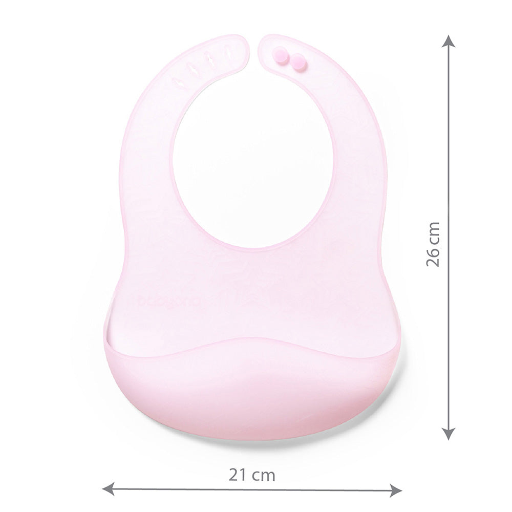 BabyOno Silikonski podbradak ultrathin 6 m+, roza