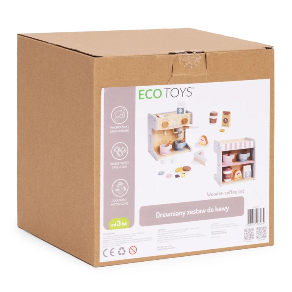 Ecotoys Drveni aparat za kavu 2u1