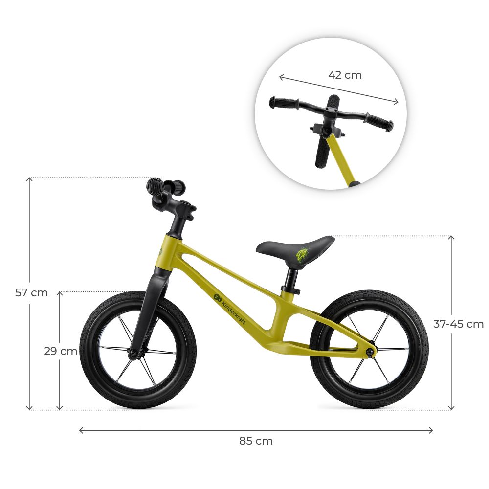 Kinderkraft balans bicikl ETER, Lime