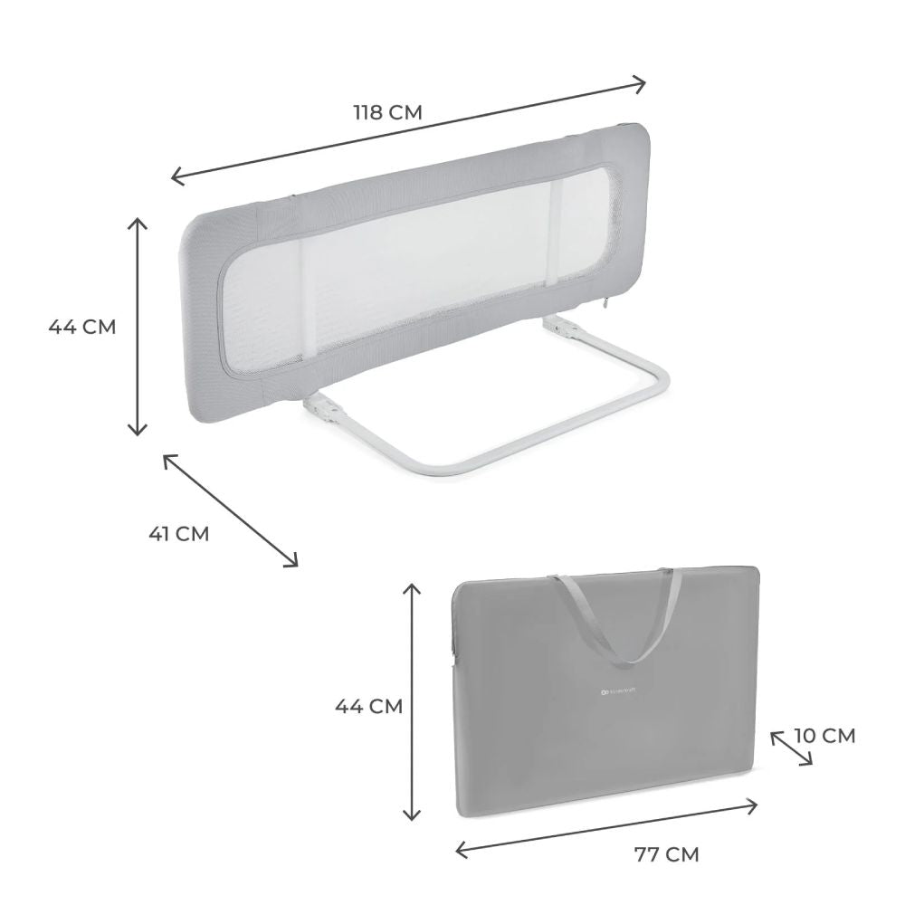 Kinderkraft Guard & Dream zaštitna ograda za krevet 118x41x44 cm, Light Grey