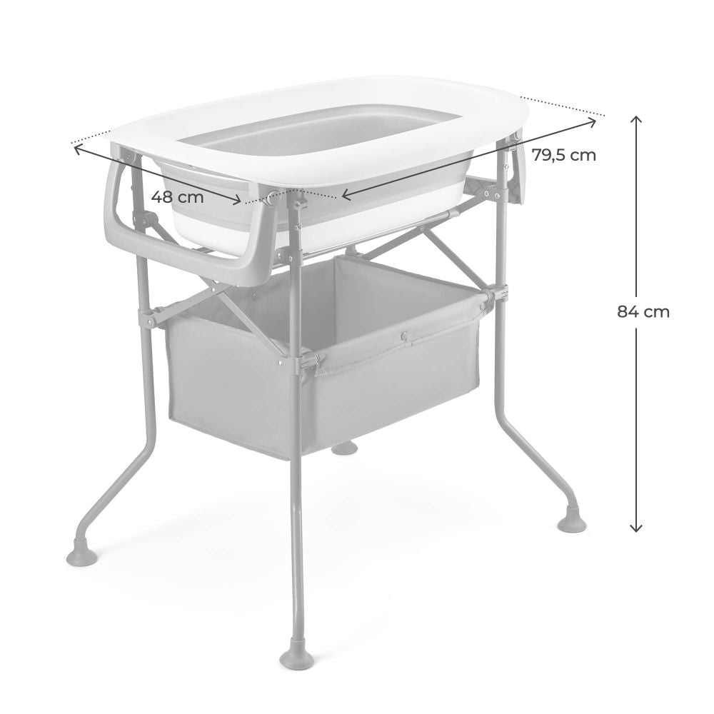 Kinderkraft Bubbly sklopivi stol za prematanje s kadicom, Grey