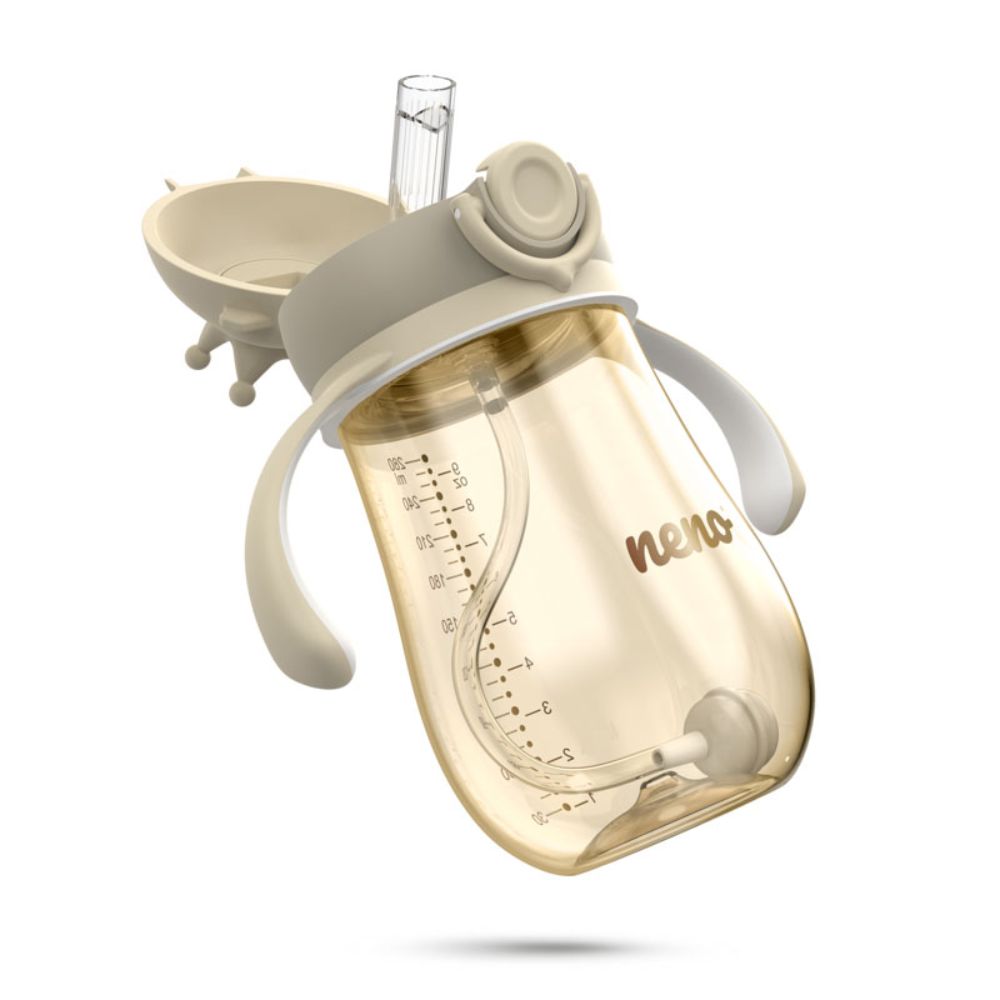NENO MIO 2 Crown bočica sa slamkom 280 ml, Cream