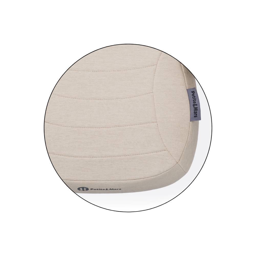 PETITE&amp;MARS booster autosjedalica Zuno (125-150 cm) bez Isofix-a, Sage Beige