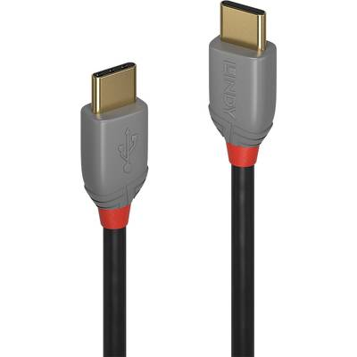 Lindy 36872 USB kabel 2 m USB 2.0 USB C Crno, Sivo