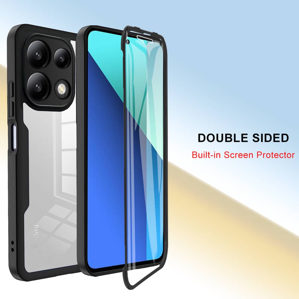 Techsuit – ColorVerse 360 Series obostrana zaštitna maska za Xiaomi Redmi Note 13 4G – crna