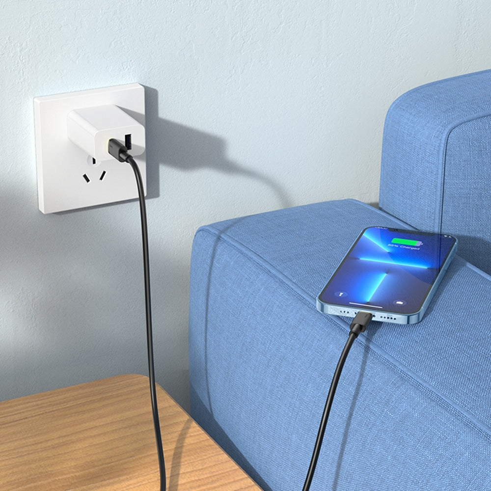 Hoco - Kabel za punjenje (U109) - USB Type-C na Lightning, PD 20W, 3A, 1,2 m - crni