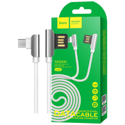 hoco. USB kabel za smartphone, micro USB, 1.2 met., 2.4 A, bijela - U42 Exquisite steel, Micro USB, WH