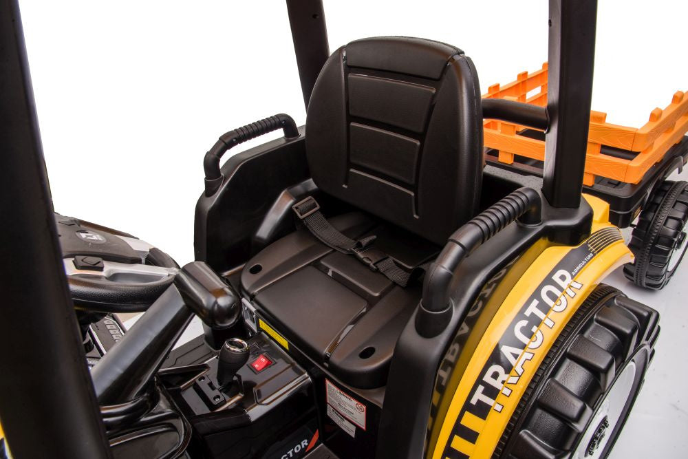 Traktor na akumulator s prikolicom Hercules 24V - žuti