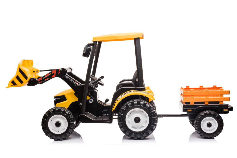 Traktor na akumulator s prikolicom Hercules 24V - žuti