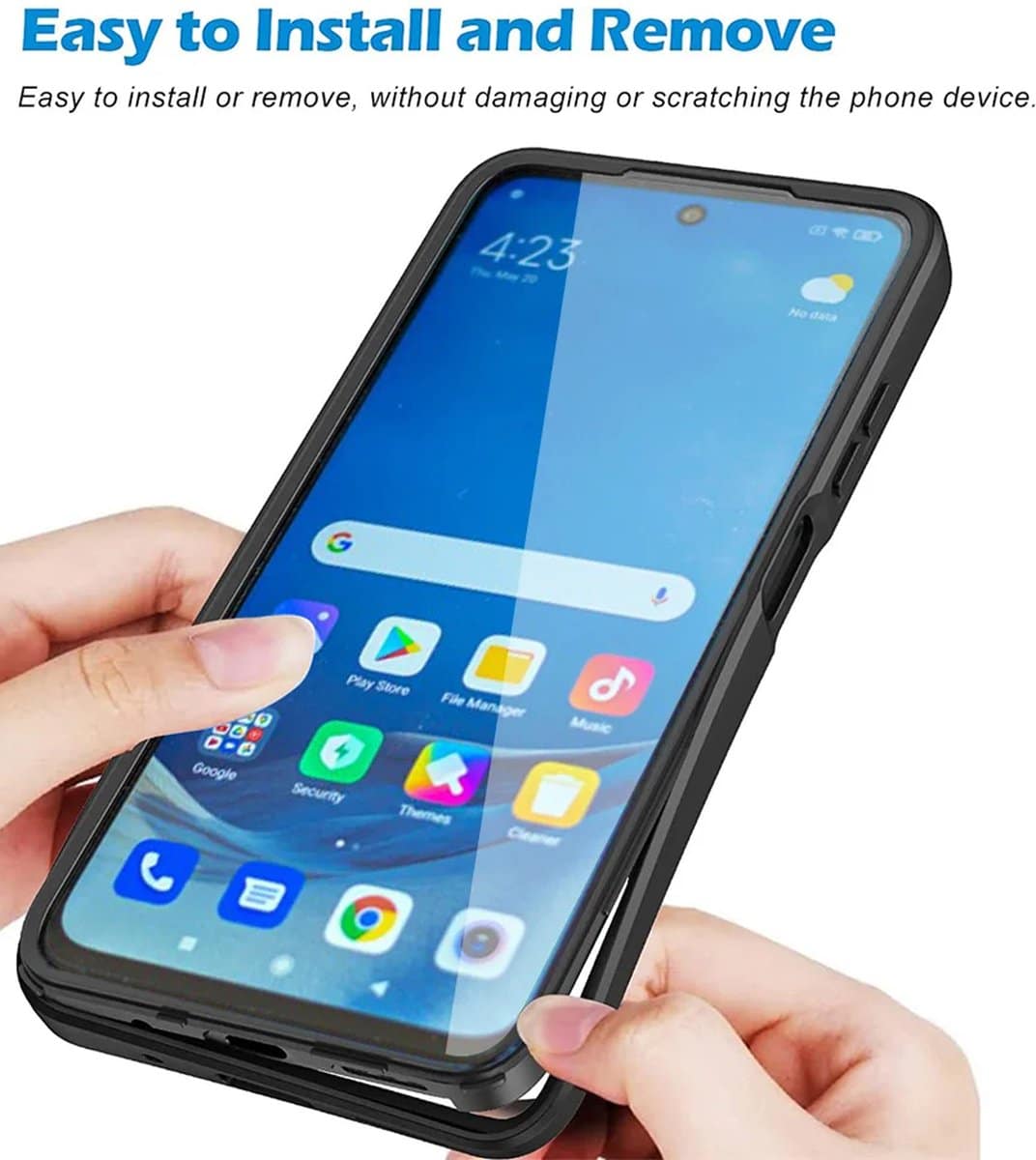 Techsuit – ColorVerse 360 Series obostrana zaštitna maska za Samsung Galaxy A12 – crna