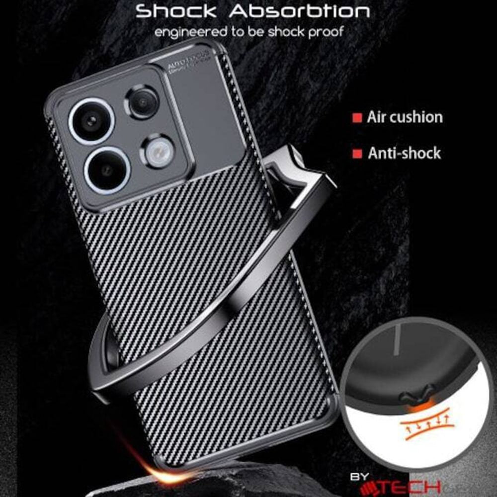 Techsuit – CarbonFiber maska za Xiaomi Redmi Note 13 5G – crna