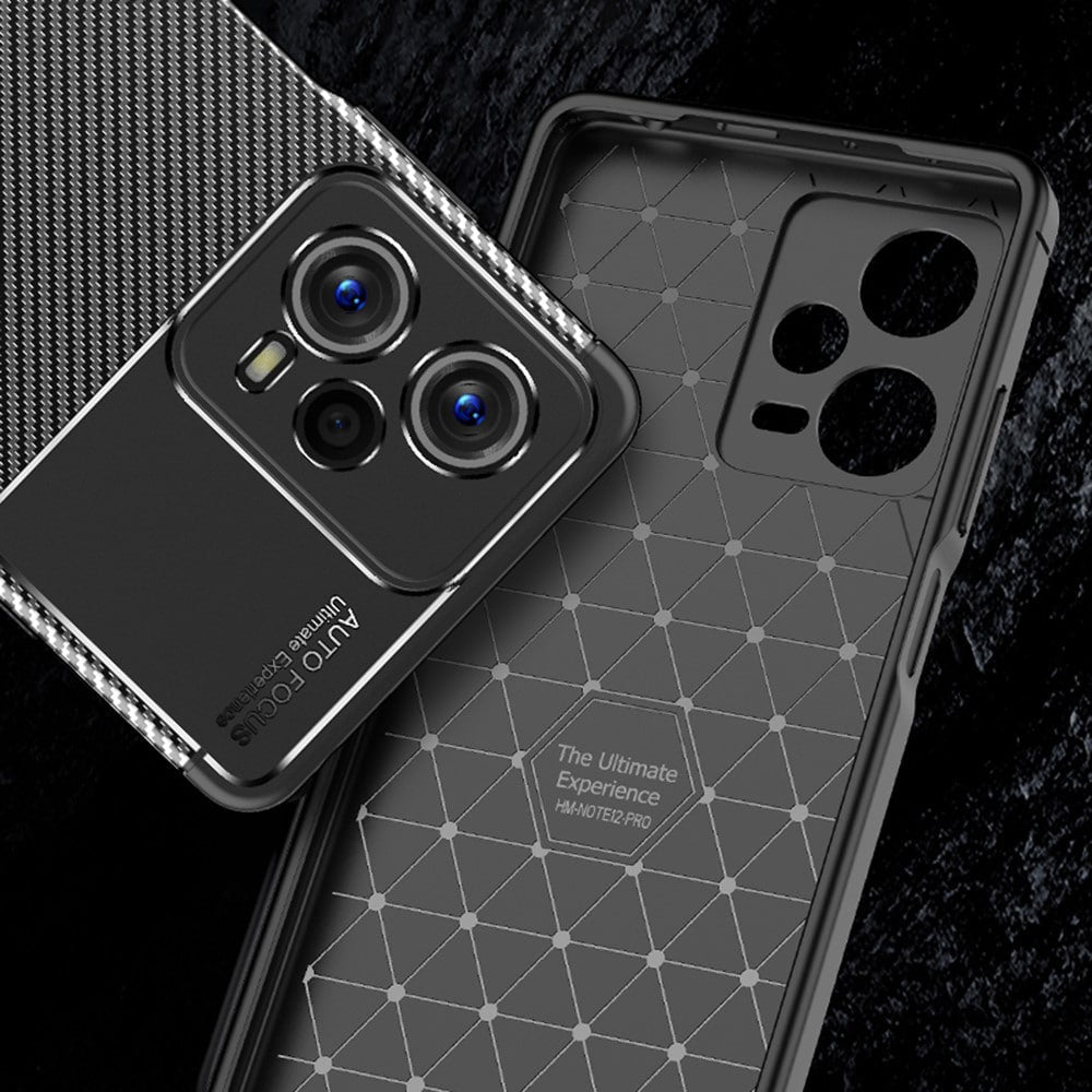 Techsuit – CarbonFiber maska za Xiaomi Redmi Note 12 5G / Poco X5 – crna