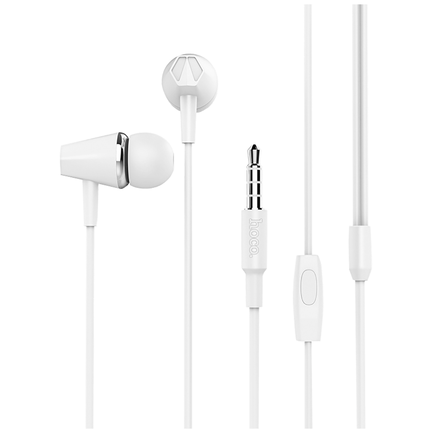 hoco. Slušalice sa mikrofonom, 3.5 mm,dužina kabela 1.2 met,bijela - M55 Memory sound White