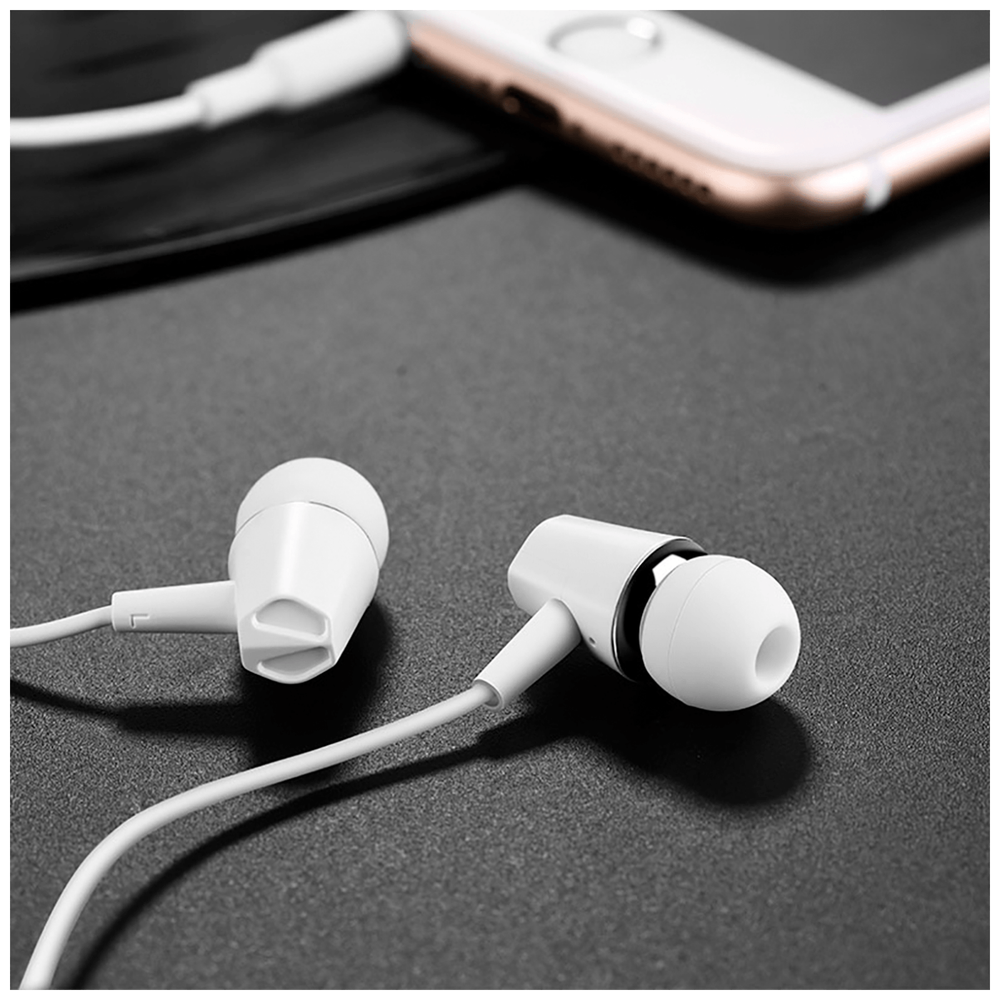 hoco. Slušalice sa mikrofonom, 3.5 mm,dužina kabela 1.2 met,bijela - M55 Memory sound White
