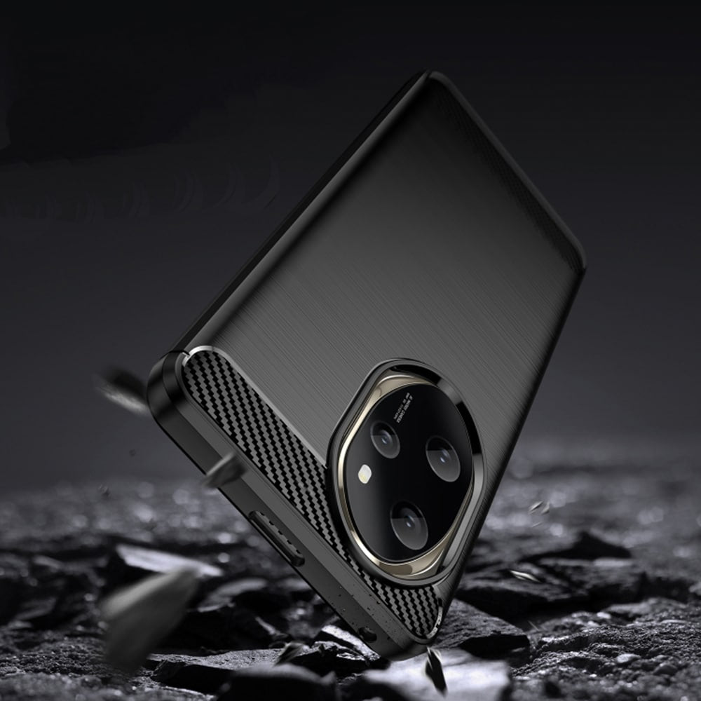 Techsuit Carbon Silicone maska za Honor 200 – crna