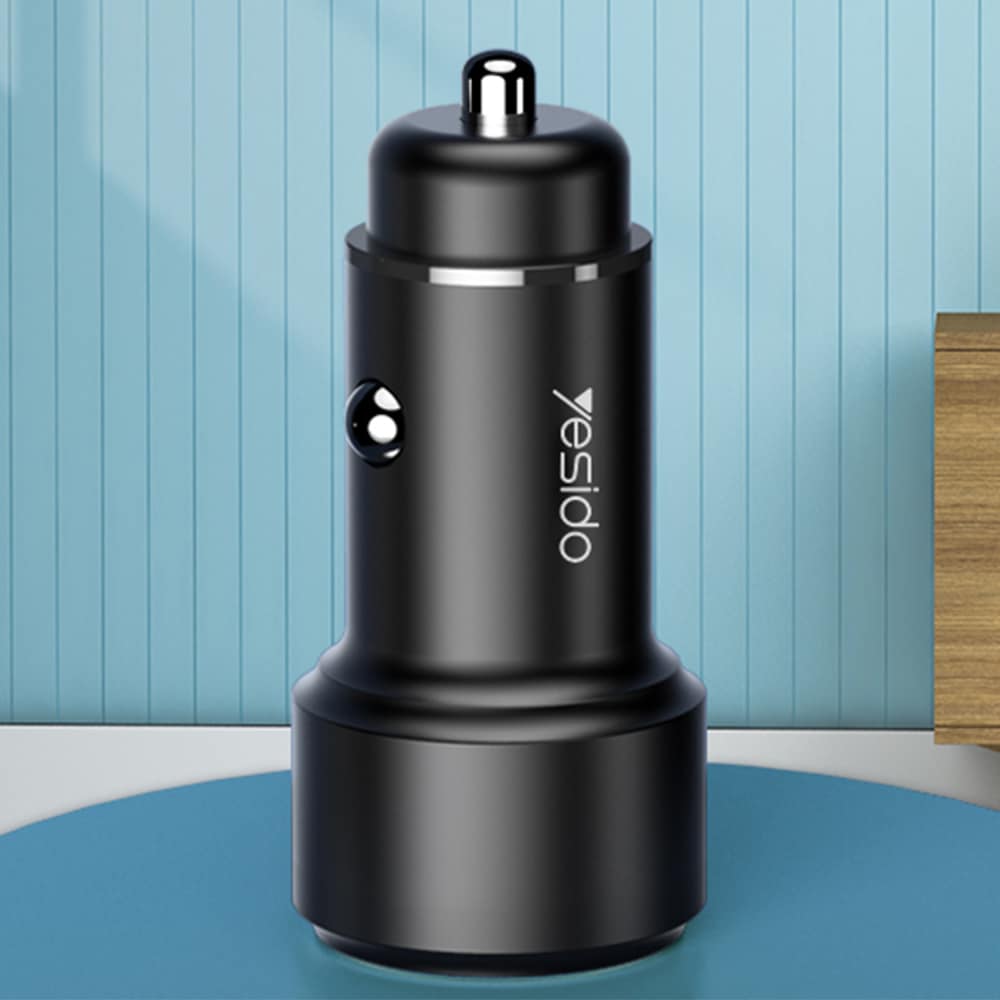 Yesido - Auto punjač (Y43) - 2xUSB QC 3.0 36W - crni