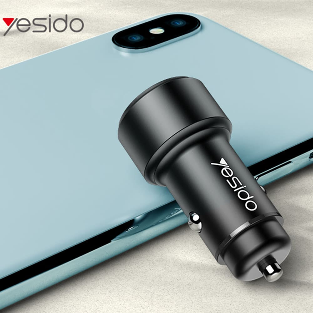 Yesido - Auto punjač (Y43) - 2xUSB QC 3.0 36W - crni