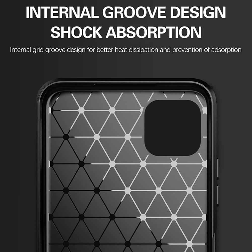Techsuit - Carbon Silicone maska za Samsung Galaxy A22 5G - crna