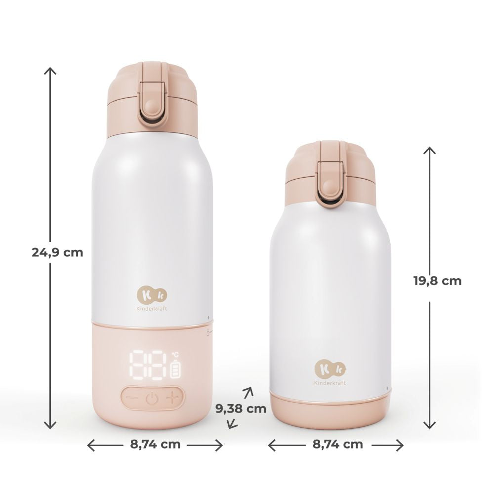 Kinderkraft GAJA prijenosni grijač - bočica/termosica s baterijom 500 ml, Beige