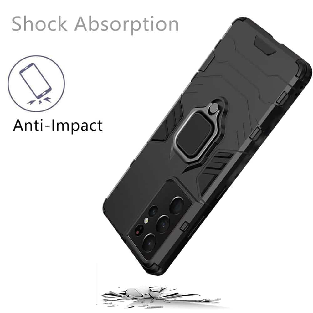 Techsuit - Silicone Shield - Samsung Galaxy S21 Ultra - crna