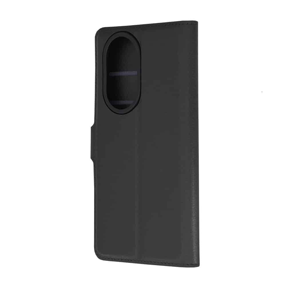 Techsuit Leather Folio preklopna maska za Honor 200 Pro – crna