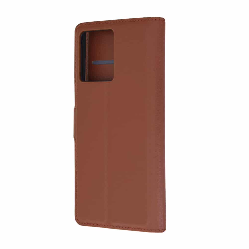 Techsuit Leather Folio preklopna maska za Motorola Edge 50 Ultra – smeđa