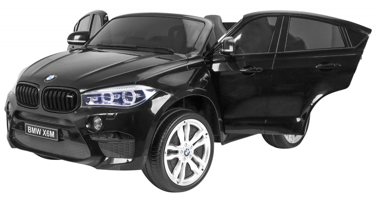 Licencirani auto na akumulator BMW X6M XXL - dvosjed - crni/lakirani