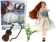 Lutka za igru Emily sa violinom i cvijećem - 30 cm