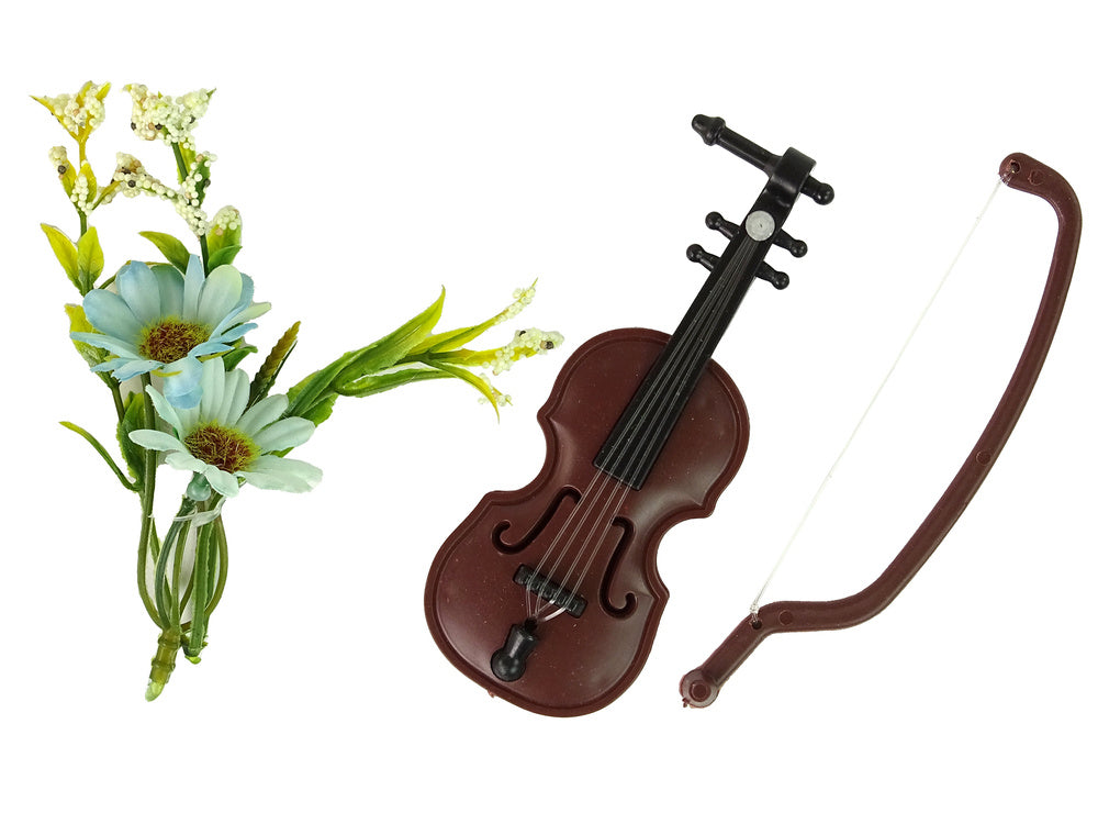 Lutka za igru Emily sa violinom i cvijećem - 30 cm
