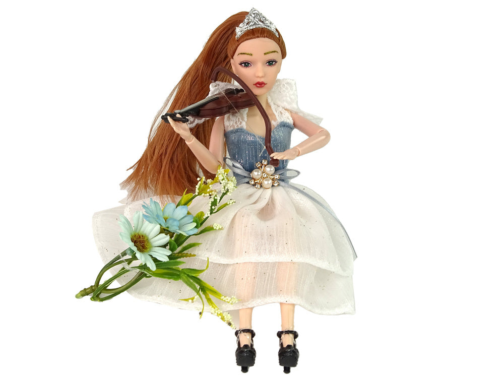 Lutka za igru Emily sa violinom i cvijećem - 30 cm