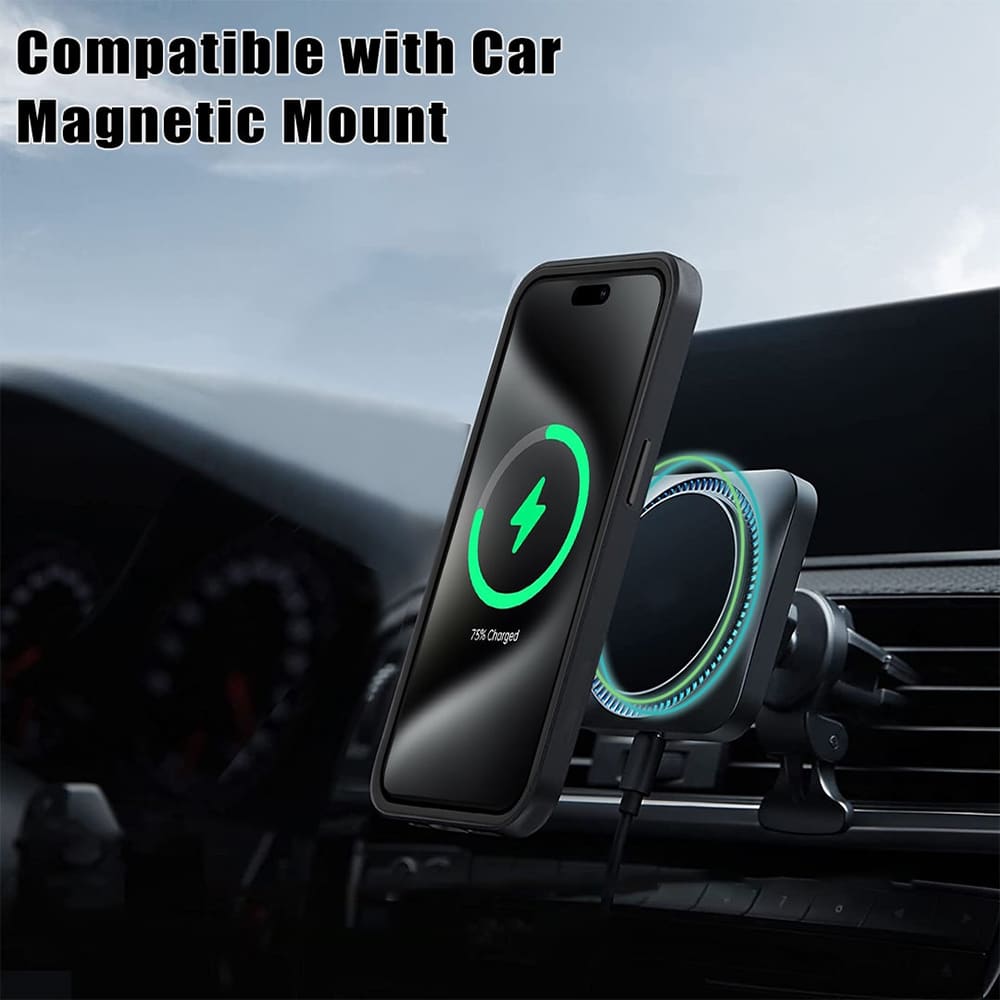 Techsuit – ColorVerse 360 MagSafe serija obostrana zaštitna maskica za iPhone 12 Pro – crna