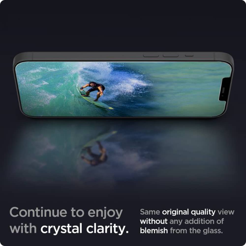 Spigen - Glas.TR Slim - iPhone 12 / 12 Pro - crna