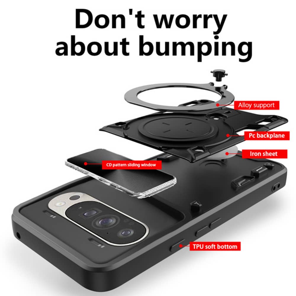 Techsuit - CamGuard Pro zaštitna maska za Google Pixel 9 / 9 Pro - crna