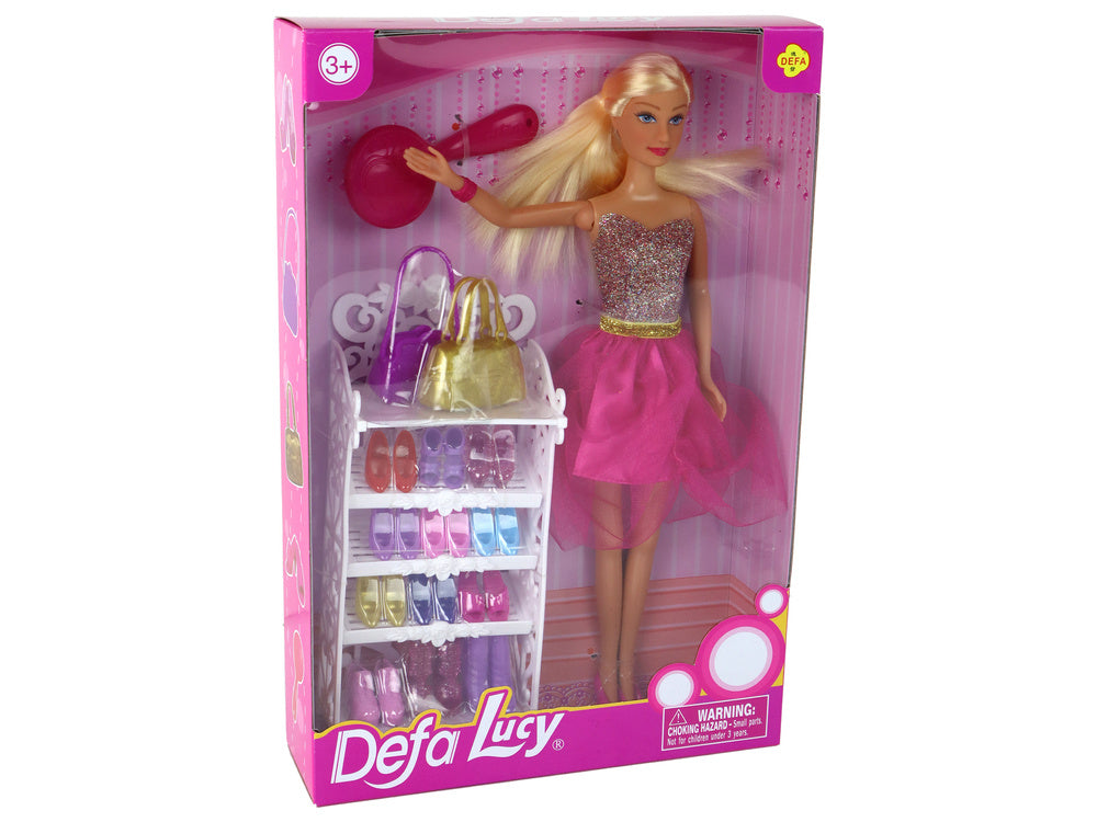 Lucy Doll, Pink Glitter Dress, Shoes Set