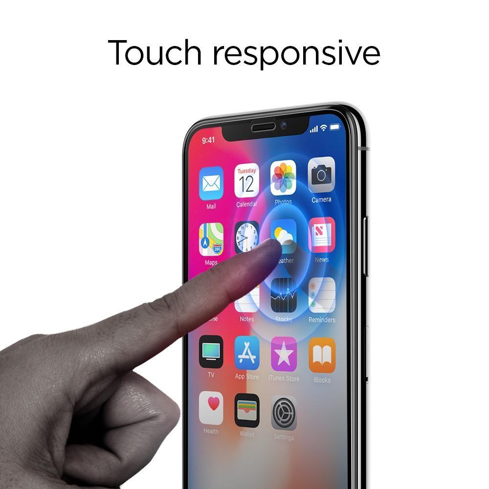 Spigen - Glas.TR Slim (2 kom) za iPhone X / XS / 11 PRO - crno